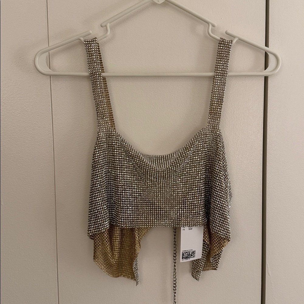 NWT H&M Rhinestone Top - Picture 5 of 10